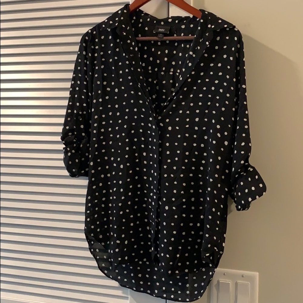 Mossimo Black Sheer Blouse